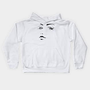 black white face Kids Hoodie